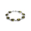 Fabulous Green Amber Bracelet In Sterling Silver The Florence, image 