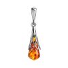 Cognac Amber Pendant In Sterling Silver The Roxanne, image 
