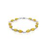 Honey Amber Link Bracelet In Sterling Silver The Symphony, image 