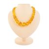 Bold Lemon Amber Ball Beaded Necklace, image 