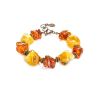 Multicolor Amber Bracelet With Brass Beads The Indonesia, image 