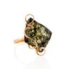 Handcrafted Amber Ring In Gold The Rialto, Ring Size: Adjustable, image 