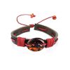Leather Pull And Tie Bracelet With Cognac Amber The Copacabana, image 