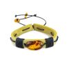 Leather Tie Bracelet With Lemon Amber The Copacabana, image 