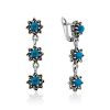 Ultra Feminine Silver Turquoise Earrings The Lace, image 
