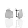Matt Silver Geometric Earrings The Liquid, image 