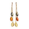 Chain Amber Earrings In Gold-Plated Silver The Casablanca, image 