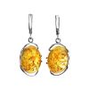 Drop Amber Earrings In Sterling Silver The Vivaldi, image 