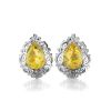 Amber Earrings In Sterling Silver The Luxor, image 
