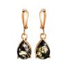 Drop Amber Earrings In Gold-Plated Silver The Twinkle, image 