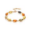 Link Amber Bracelet In Gold Plated Silver The Casablanca, image 