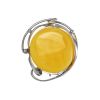 Handcrafted Amber Brooch In Sterling Silver The Rialto, image 