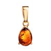 Gold-Plated Pendant With Cognac Amber The Twinkle, image 