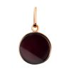 Round Amber Pendant In Gold-Plated Silver The Furor, image 