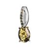 Amber Pendant In Sterling Silver With Crystals The Raphael, image 