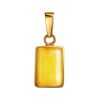Square Cut Amber Pendant In Gold-Plated Silver The Copenhagen, image 