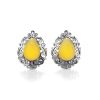 Amber Earrings In Sterling Silver The Luxor, image 