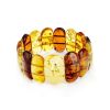 Multicolor Amber Flat Beaded Stretch Bracelet, image 