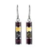 Drop Amber Earrings In Sterling Silver The London, image 