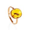 Amber Ring With Inclusion In Gold The Clio, Ring Size: 6.5 / 17, image 