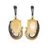 Drop Mammoth Tusk Earrings In Gold-Plated Silver The Era, image 