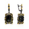 Vintage Style Silver Seraphinite Dangle Earrings, image 
