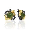 Refined Silver Jade Earrings, image 
