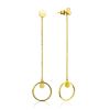 Refined Gilded Silver Amber Chain Dangle Earrings The Palazzo, image 