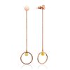 Chic Rose Plated Silver Amber Dangle Earrings The Palazzo, image 