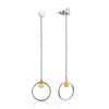 Trendy Silver Amber Dangle Earrings The Palazzo, image 