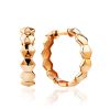 Hexagon Motif Golden Hoop Earrings The Roxy, image 