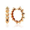 Glam Rock Style Gold Spike Hoop Earrings The Roxy, image 