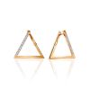 Gold Crystal Triangle Earrings The Roxy, image 