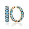 Fabulous Gold Swiss Topaz Hoop Earrings, image 