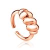 Rose Plated Silver Ring The Liquid, Ring Size: Adjustable, image 