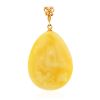 Elegant Gold Amber Pendant, image 