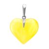 Cute Honey Amber Heart Shaped Pendant, image 