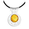 Bold Silver Amber Necklace The Ellas, image 
