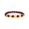 Multicolor Amber Ball Beaded Stretch Bracelet The Prague, image 