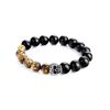 Black Amber Bracelet With Wooden Beads The Cuba, image 