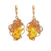 Amber Earrings In Gold-Plated Silver The Dew, image 
