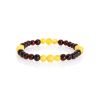 Two Toned Amber Ball Beaded Bracelet The Prague, image 