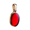 Oval Amber Pendant In Gold The Sangria, image 