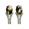 Amber Earrings In Sterling Silver With Crystals The Raphael, image 