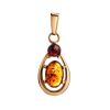 Stylish Amber Pendant In Gold-Plated Silver The Prussia, image 