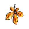 Wonderful Cognac Amber Pendant In Sterling Silver The Chestnut, image 