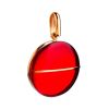 Round Amber Pendant In Gold The Sangria, image 