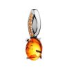 Amber Pendant In Sterling Silver With Champagne Crystals The Raphael, image 