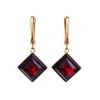 Cherry Amber Earrings In Gold The Ovation, image 