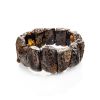 Natural Black Amber Bracelet The Volcano, image 